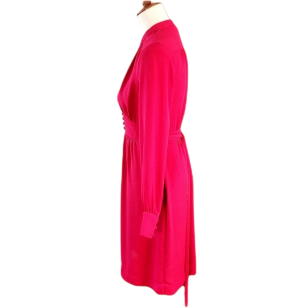 BCBGMAXAZRIA ❤️ Long Sleeve FABIANA Dress in Red Sangria XS - Picture 7 of 11